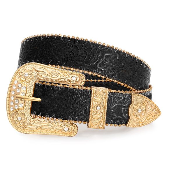 1733 Floral Print Western Belts For Women Cowgirl Cowboy Country Leather